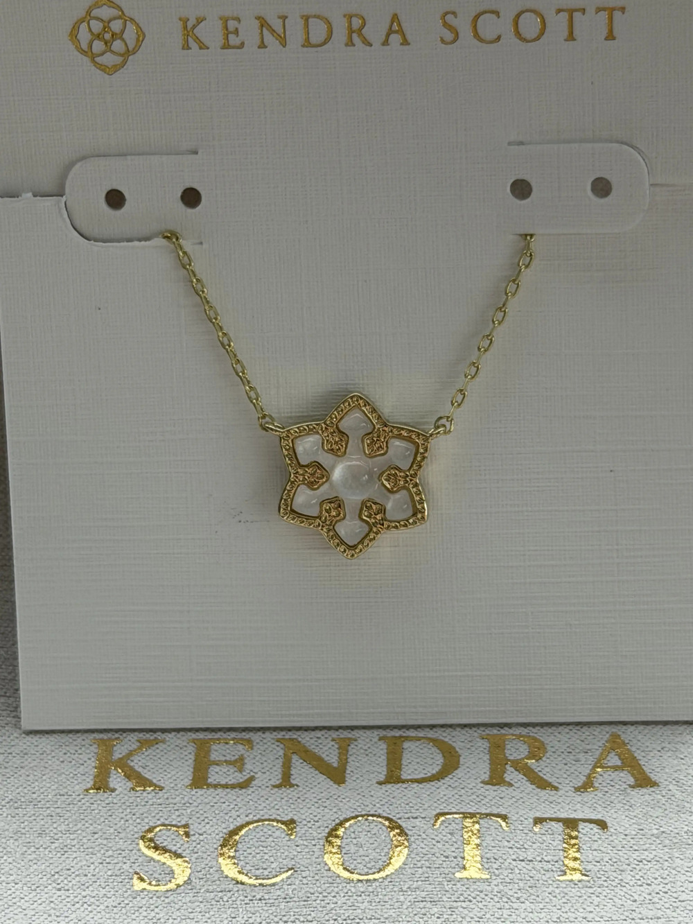 Kendra Scot White Pendant Necklace